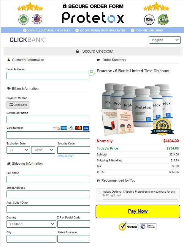 Protetox - Secure checkout